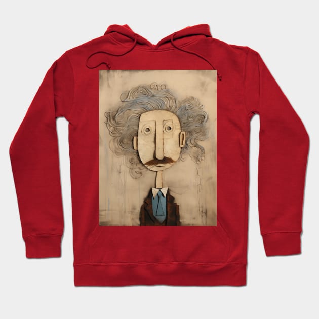 Abstract Einstein Portrait 3 Hoodie by saveasART